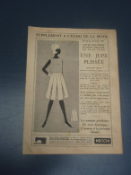 Supplément à L'Echo De La Mode N°33 Du 13/08/1961 - Une Jupe Plissée - - Patrons