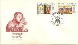 FDC 1600-1605 Czechoslovakia EXPO Montreal 1967 NOTICE POOR SCAN, BUT THE FDC'S ARE FINE! - 1967 – Montreal (Kanada)