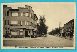 * Leopoldsburg - Bourg Léopold (Limburg) * (Albert) Statiestraat, Rue De La Station, Hotel Apers, Café, Tramway - Leopoldsburg