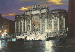 *CPM - ITALIE - LATIUM - ROME - Fontaine De Trévi De Nuit - Fontana Di Trevi