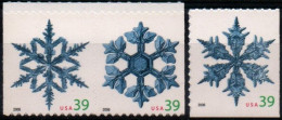 USA 2006, Scott 4109 4110 4112, MNH, Booklet, Perf 11.25*11, Christmas, Snowflakes - Neufs