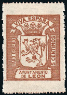 León - Guerra Civil - Em. Local Nacional - Allpeuz ** 3 - "5 Cts. Ayuntamiento" - Nationalistische Ausgaben