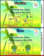 Olympische Spelen 2016 , Brazilie - 2 Blokken  Postfris - Estate 2016: Rio De Janeiro