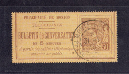 MONACO - TIMBRE TELEPHONE - TP TELEPHONE N°1 OB - TTB - Occupations