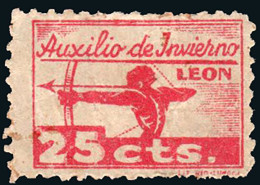 León - Guerra Civil - Em. Local Nacional - Allpeuz * 48 - "25 Cts. Auxilio Invierno" - Nationalistische Ausgaben