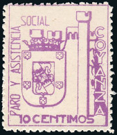 León - Guerra Civil - Em. Local Nacional - Coyanza - Allpeuz * 1 "10 Cts. Asistencia Social" - Nationalistische Ausgaben