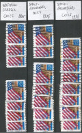 US Flag C.32 Issues 1995 & 1996 - Selection #20 Used Pcs With Different Plate # Numbers!!! - Rollenmarken (Plattennummern)