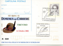 X1153 Italia, Special Card And Postmark 2001 Treviso, Costituzione Sezione Alpini A Treviso - 2001-10: Poststempel