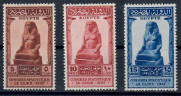 EGITTO EGYPT 1927 CONGRESSO INTERNAZIONALE DEL COTONE SERIE COMPLETA MNH/** - Neufs
