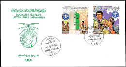 LIBYA 1982 Scouts Scoutisme Gaddafi (FDC) - Covers & Documents