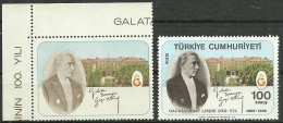 Turkey: 1968 Centenary Of Galatasaray High School 100 K. ERROR "Missing Print (Black Color)" - Ongebruikt