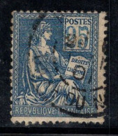 France 1900 Yv. 114 Oblitéré 100% 25 C, Mouchon - 1900-02 Mouchon