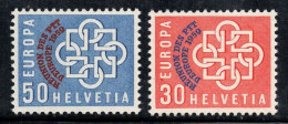 Suisse 1959 Mi. 681-682 Neuf ** 100% Surimprimé PTT, Conférence - Nuevos