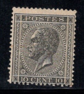 Belgique 1865 Mi. 14 Sans Gomme 20% 10 C, Roi Léopold I - 1865-1866 Perfil Izquierdo