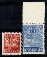 Belgique 1948 Mi. 42, 46 Neuf ** 100% Service ART, INDUSTRIE - Other & Unclassified