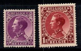Belgique 1934 Mi. 384-385 Neuf * MH 100% Le Roi Léopold III - Ungebraucht