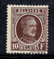 Belgique 1926 Mi. 217 Neuf * MH 40% Roi Albert Ier, 10 Fr - Ungebraucht