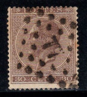Belgique 1865 Mi. 16 Oblitéré 100% Roi Léopold Ier, 30 C - 1865-1866 Perfil Izquierdo