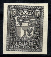 Liechtenstein 1934 Mi. 125 Sans Gomme 100% Épreuve Noir/Blanc, 5 Fr, Vaduz - Poste Aérienne