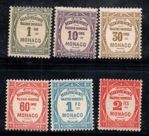 Monaco 1925 Mi. 21-26 Neuf * MH 100% Timbre-taxe - Strafport