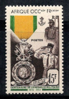 Afrique Occidentale Française 1952 Yv. 46 Neuf * MH 100% Médaille Militaire, 15 F - 1952 Centenaire De La Médaille Militaire