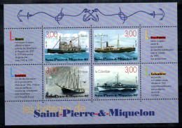 Saint-Pierre-et-Miquelon 1999 Yv. 7 Bloc Feuillet 100% Neuf ** Navires - Blocks & Sheetlets