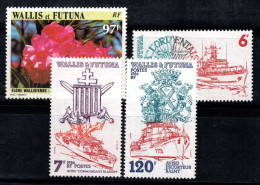 Wallis-et-Futuna 1986 Yv. 348-351 Neuf ** 100% Navires, Flore - Ungebraucht