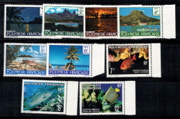 Polynésie Française 1979-80 Neuf ** 100% Paysages, Poissons - Nuevos