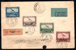 Belgique 1930 Enveloppe 100% Poste Aérienne Recommandée Bruxelles - Covers & Documents