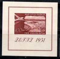 Yougoslavie 1951 Mi. Bl.5 Bloc Feuillet 100% Poste Aérienne Neuf ** 100 Din, Philatélie,Zagreb - Blocks & Sheetlets
