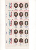 FRANCE.1988."PHILEXFRANCE 89." BICENTENAIRE DE LA REVOLUTION". FEUILLE NEUVE** DE 5 TRIPTYQUES. - Rivoluzione Francese