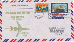 USA UN New York First Flight Air Mail Cover B-O-A-C Super VC 10 Flight New York - Nassau 30-4-1965 - Storia Postale