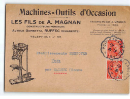 RUFFEC : Machines, Outils D'Occasion, Les Fils De A.MAGNAN, Constructeurs Fondeurs - état - Ruffec