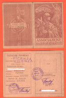 Combattenti Associazione Nazionale Tessera 1937 Ex Caporale Regio Esercito Sezione VICENZA 1 WW - Cartes De Membre