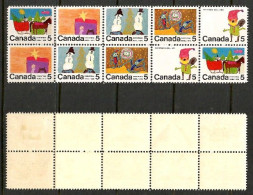 CANADA   Scott # 519-23a* MINT LH SE-TENNANT BLOCK Of 10 (CONDITION AS PER SCAN) (LG-1770) - Hojas Bloque