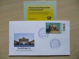 FDC BrandenburgerTor - Krypto-Marke Der Deutschen Post - Mi.Nr. 3801 - Ersttag Berlin - Briefe U. Dokumente