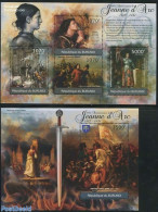 Burundi 2012 Joan Of Arc 2 S/s, Mint NH, History - Nature - History - Horses - Art - Paintings - Other & Unclassified
