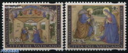 Vatican 2015 Christmas 2v, Mint NH, Nature - Religion - Animals (others & Mixed) - Cattle - Angels - Christmas - Ungebraucht