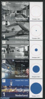 Netherlands 2016 100 Years Schiphol Airport 5v+tabs Right, Mint NH, Transport - Aircraft & Aviation - Neufs