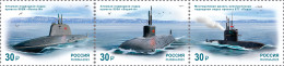 Russia 2023. Maritime Fleet Of Russia (MNH OG) Block Of 3 Stamps - Neufs