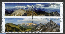 Liechtenstein 2022 Mountain Panorama 4v [+], Mint NH, Sport - Mountains & Mountain Climbing - Ongebruikt