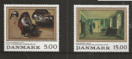 Denmark 1994 Paintings, Wilhelm Marstrand, Wilhelm Bendz  Mi 1092-1093  MNH(**) - Nuevos