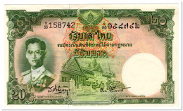 THAILAND,20 BAHT,1953,P.77d,XF-AU - Thaïlande