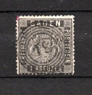 Baden 1860 Freimarke 9 Gebraucht (Fehler) Mit Nummernstempel 34 Eigeltingen - Usados