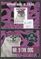 Liechtenstein Crypto Stamp Nr. 9 The Dog Virtuelles Grünes Haarband ** Postfrisch - Ungebraucht