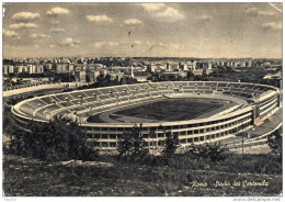 1959 CARTOLINA  ROMA  STADIO DEI CENTOMILA    + TARGHETTA JOLLY HOTEL - Stades & Structures Sportives