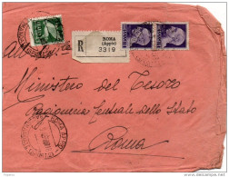 1945  LETTERA  RACCOMANDATA CON ANNULLO ROMA APPIO - Poststempel