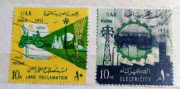 EGYPT 1964, ASWAN HIGH DAM HYDROELICTRIC, LAND RECLAMATION, VF - Used Stamps