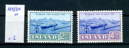 Islande    N° 309/10 Xx    Bateaux - Unused Stamps