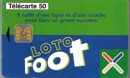 CARTE-PUBLIC-50U-F818-OB2--01/98-N°Gras-LOTO FOOT- UTIISE-TBE- - 1998